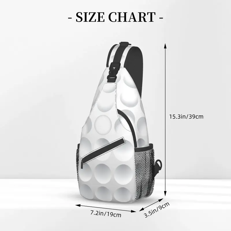 Personalized Golf Ball Pattern Sling Bags Men Cool Shoulder Chest Crossbody Backpack Travel Hiking Daypack