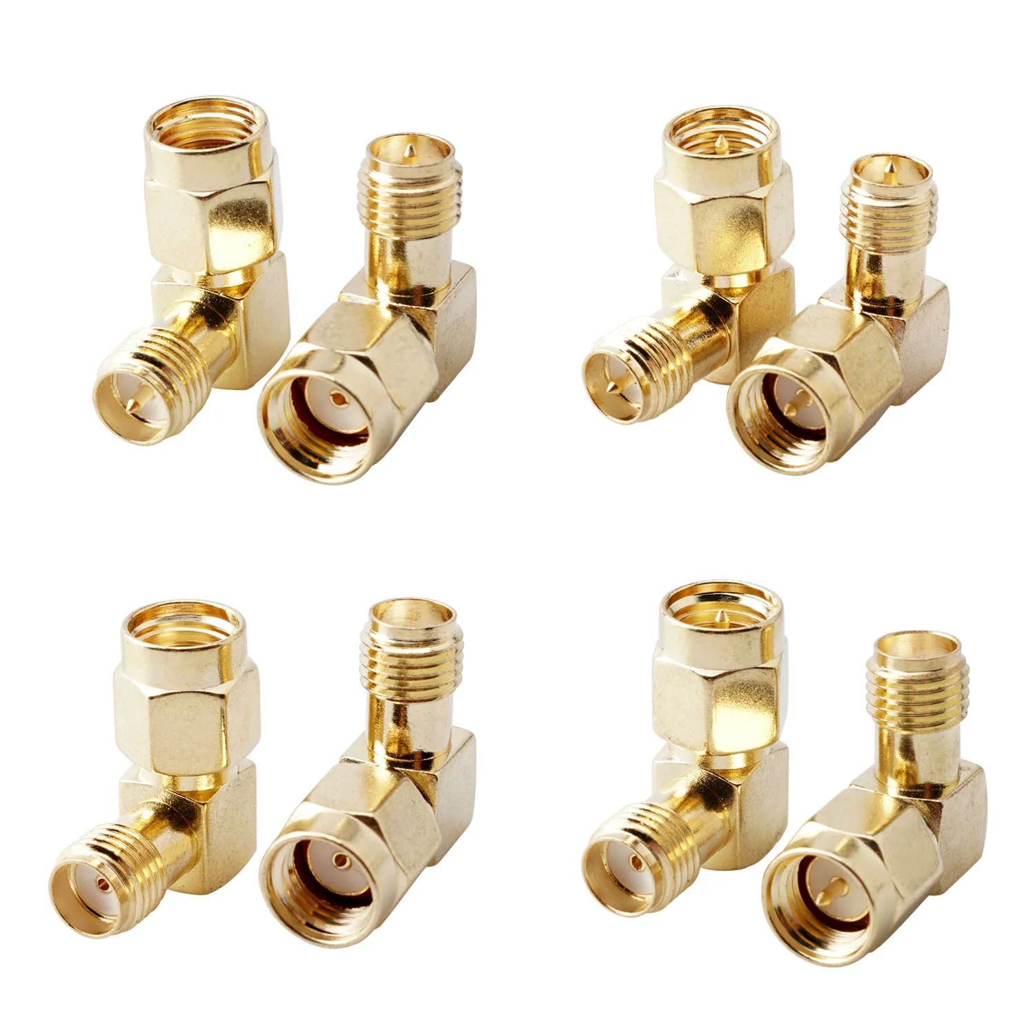 

2PCS SMA Adapter Kits 90 Degree Coaxial Male to Female Connector Right Angle for 2G/3G/4G LTE Antenna/Extension