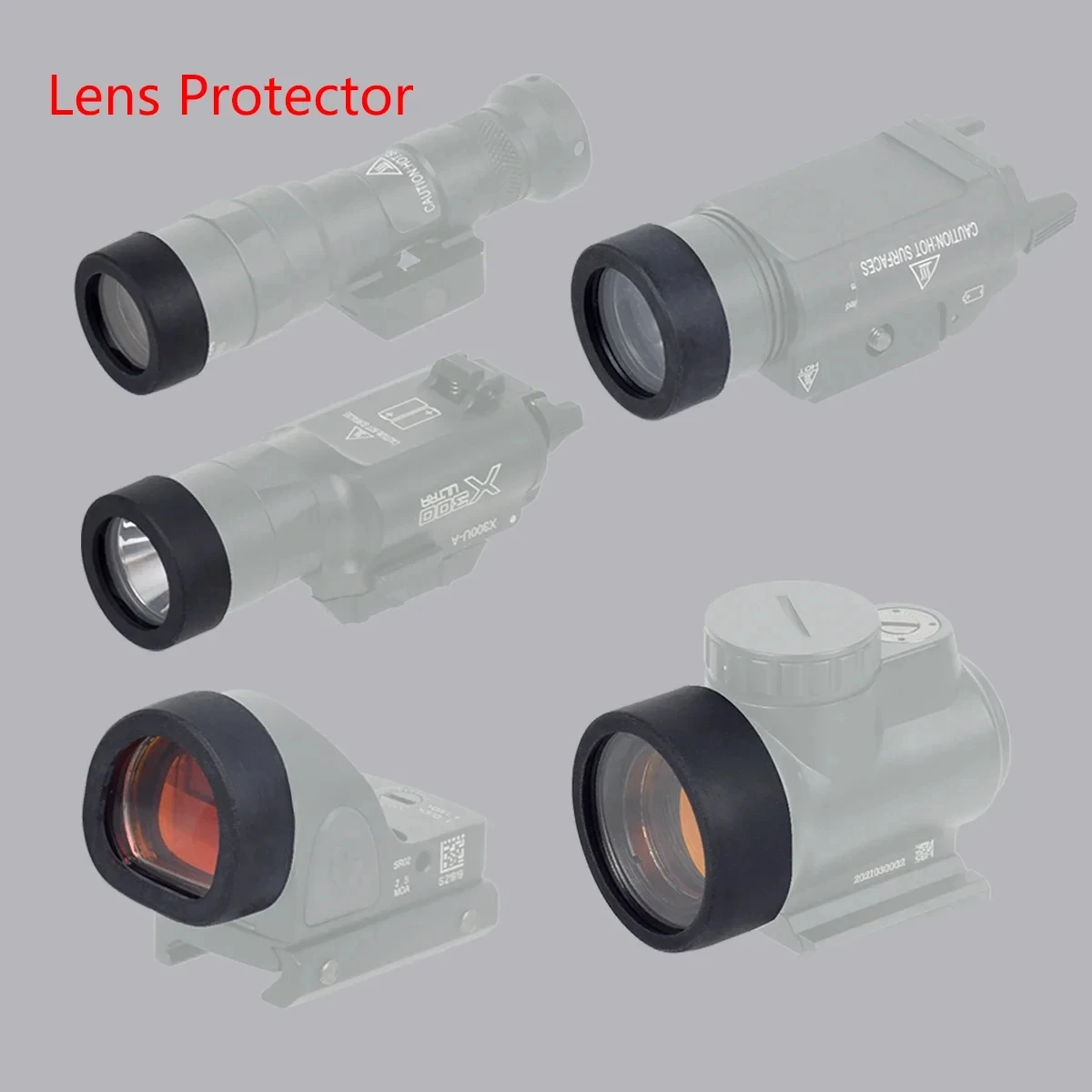 Tactical AD Custom Lens Guard Protector Cover For Weapon Light SureFire M300B M600B X300 X400 MRO SRO Red Dot Sight