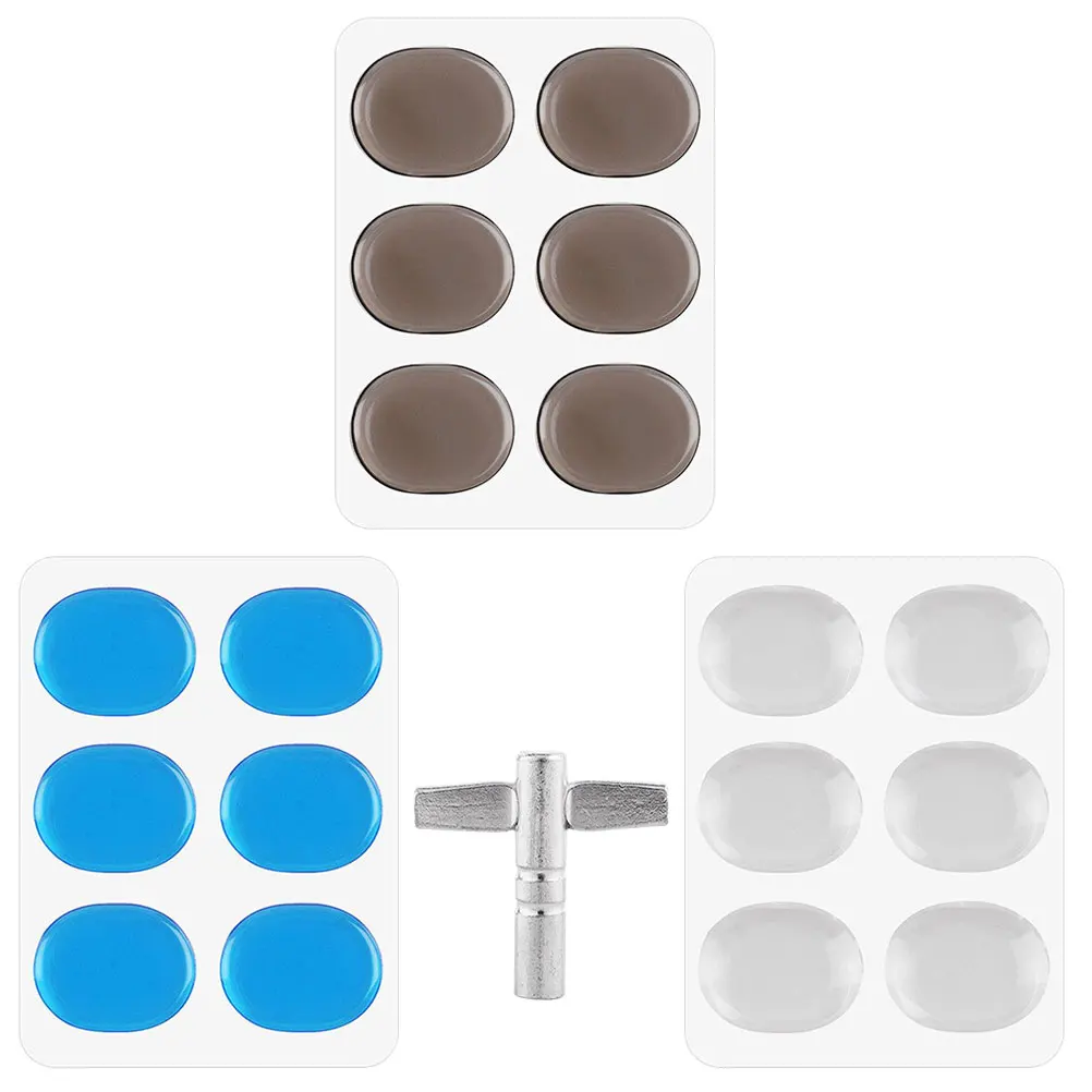 مجموعة وسائد الصوت الصامتة من السيليكون، وسادات هدايا قابلة للغسل، تحكم في نغمة الطبول