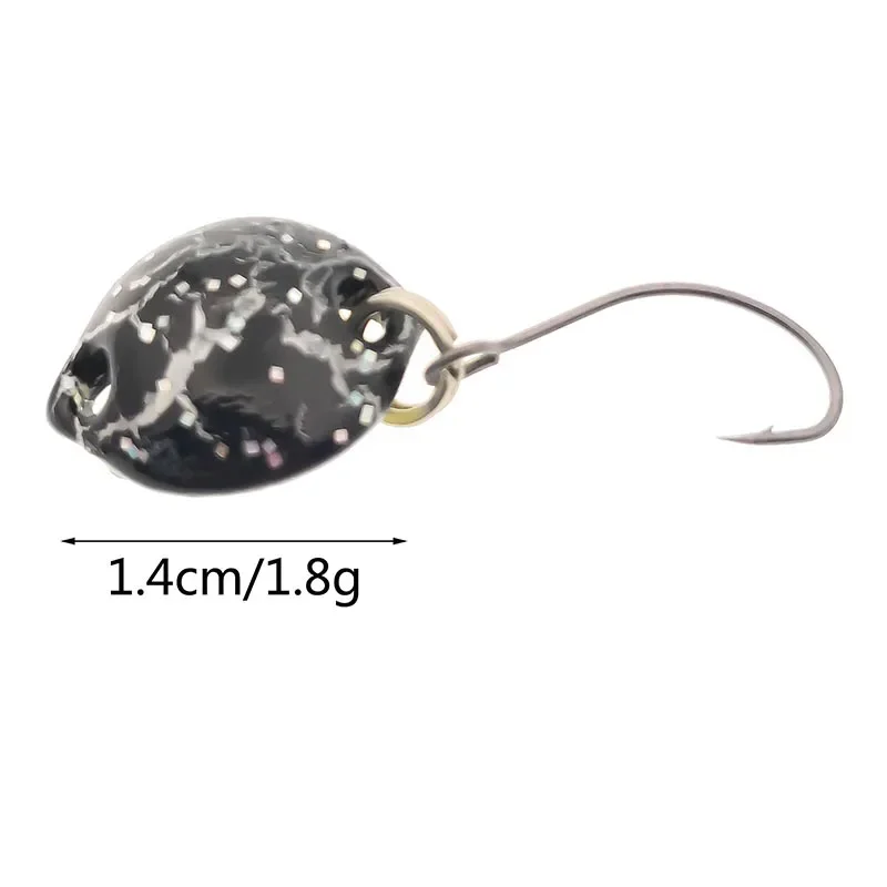 OUTKIT 1Pcs Multicolor 1.4cm 1.8g Mini Spoon lure Hard Bait Spinnerbait Isca Artificial Pesca Wobblers Fly Fishing Tackle