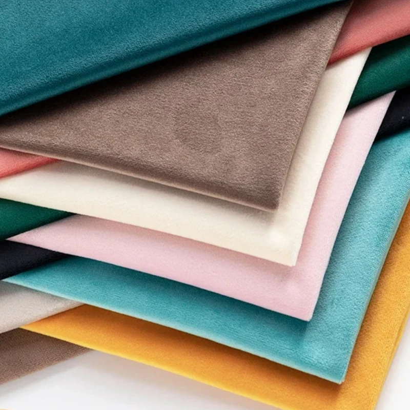 Zagęszczony aksamitny materiał używany do zasłon na sofę poduszki obrusy Home Decor DIY odzież poliestrowa aksamitna tkanina darmowa wysyłka