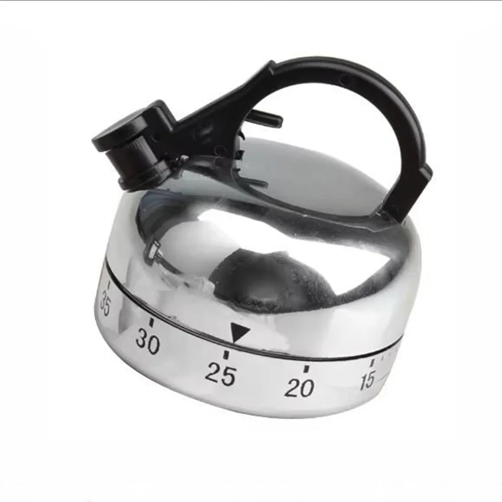 

60-Minute Mechanical Kitchen Timer with Loud Ring Alarm Teapot Shaped Timer
