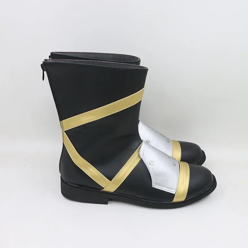 Game FF10 Auron Cosplay Shoes PU Leather Shoes Halloween Carnival Boots Cosplay Prop Custom Made