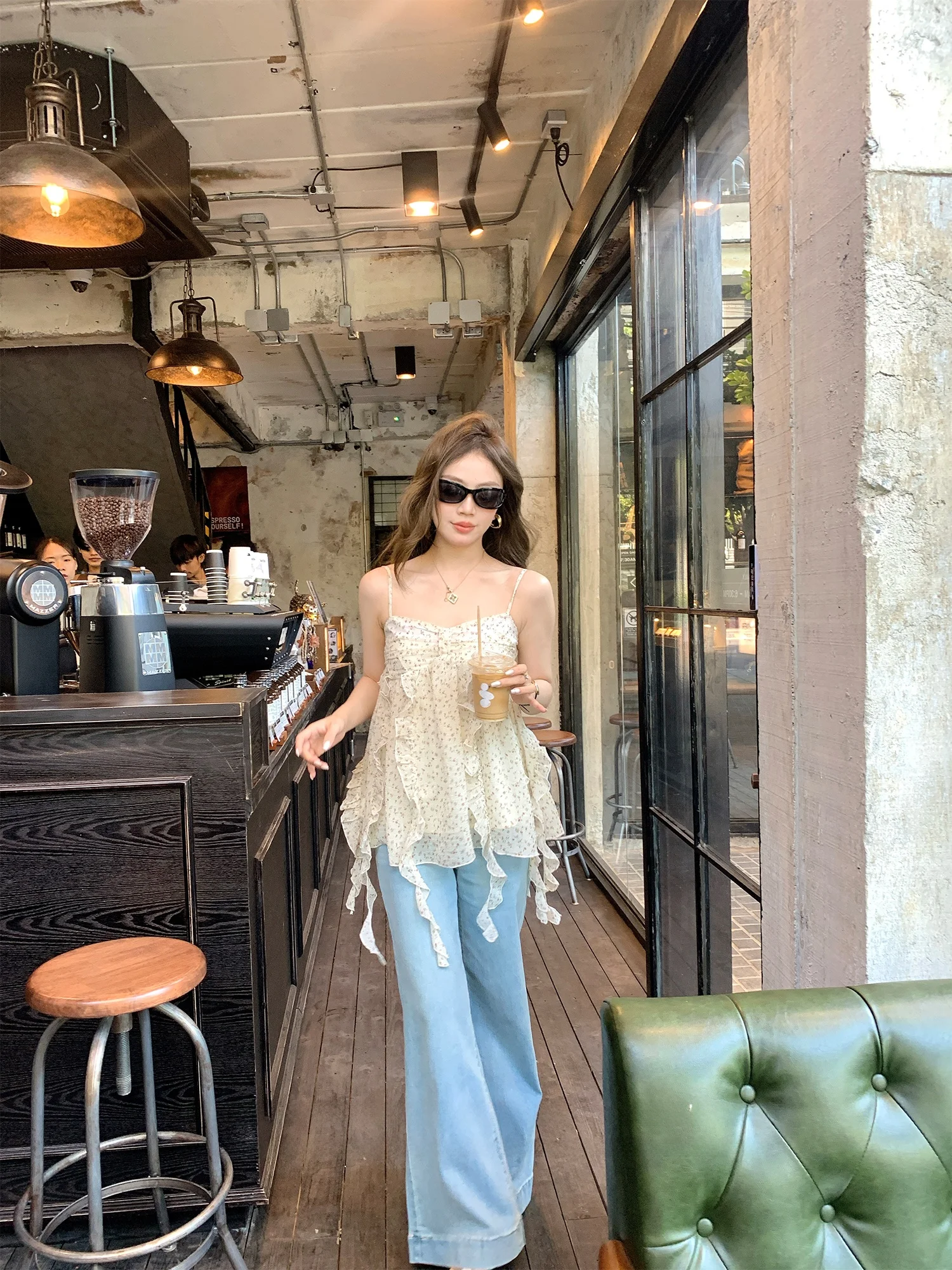 

High Waist Loose Wide Leg Jeans Women's Light Wa Straight Leg Bell Bot Breathable Spring Summer Denim Pants