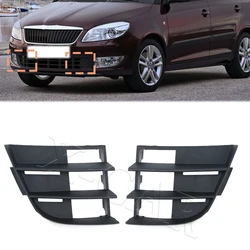 For Skoda Fabia 2011 2012 2013 2014 Left Right Car Front Lower Bumper Small Grille Vent Cover Front Fog Light Cover Accessories