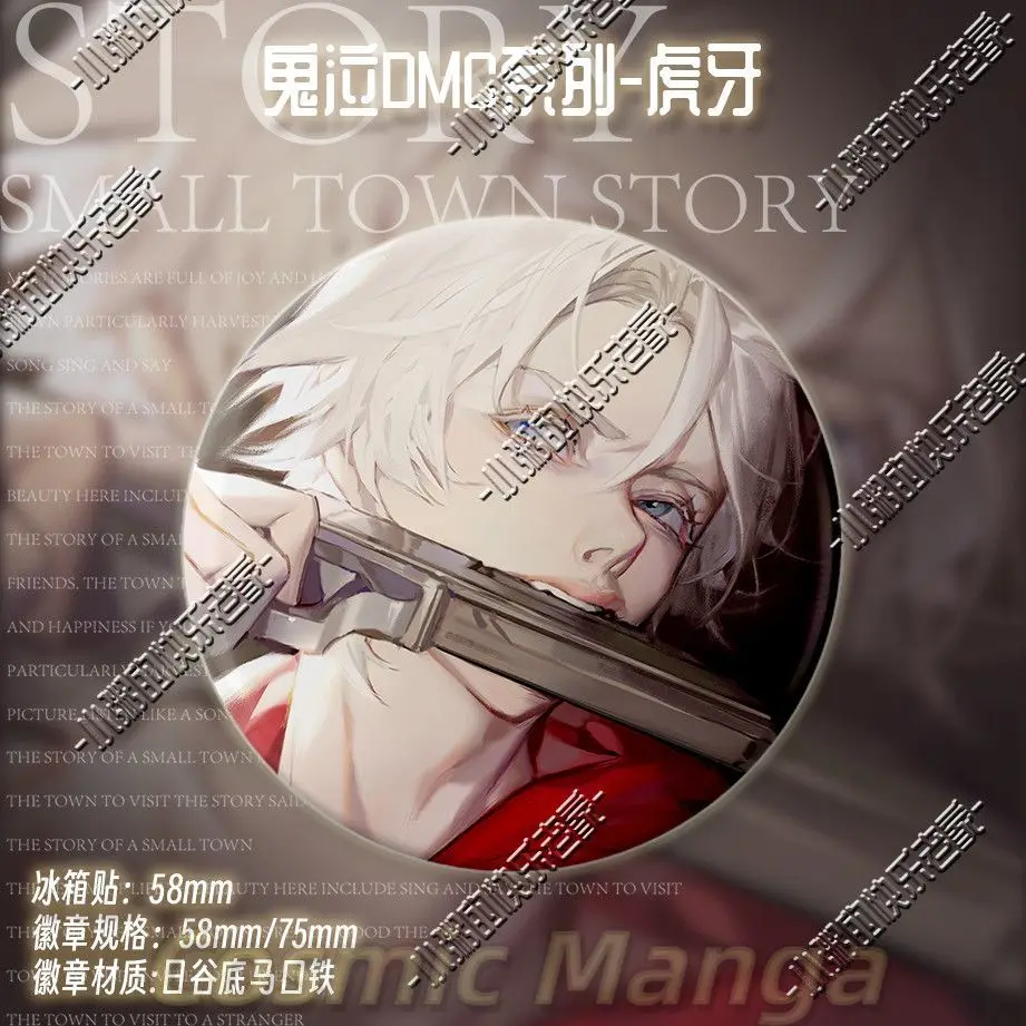 Anime Devil May Cry Nero Badge Ticket Stub Refrigerator Sticker Small Card Laser Ticket Polaroid Set Cosplay Gift Birthday
