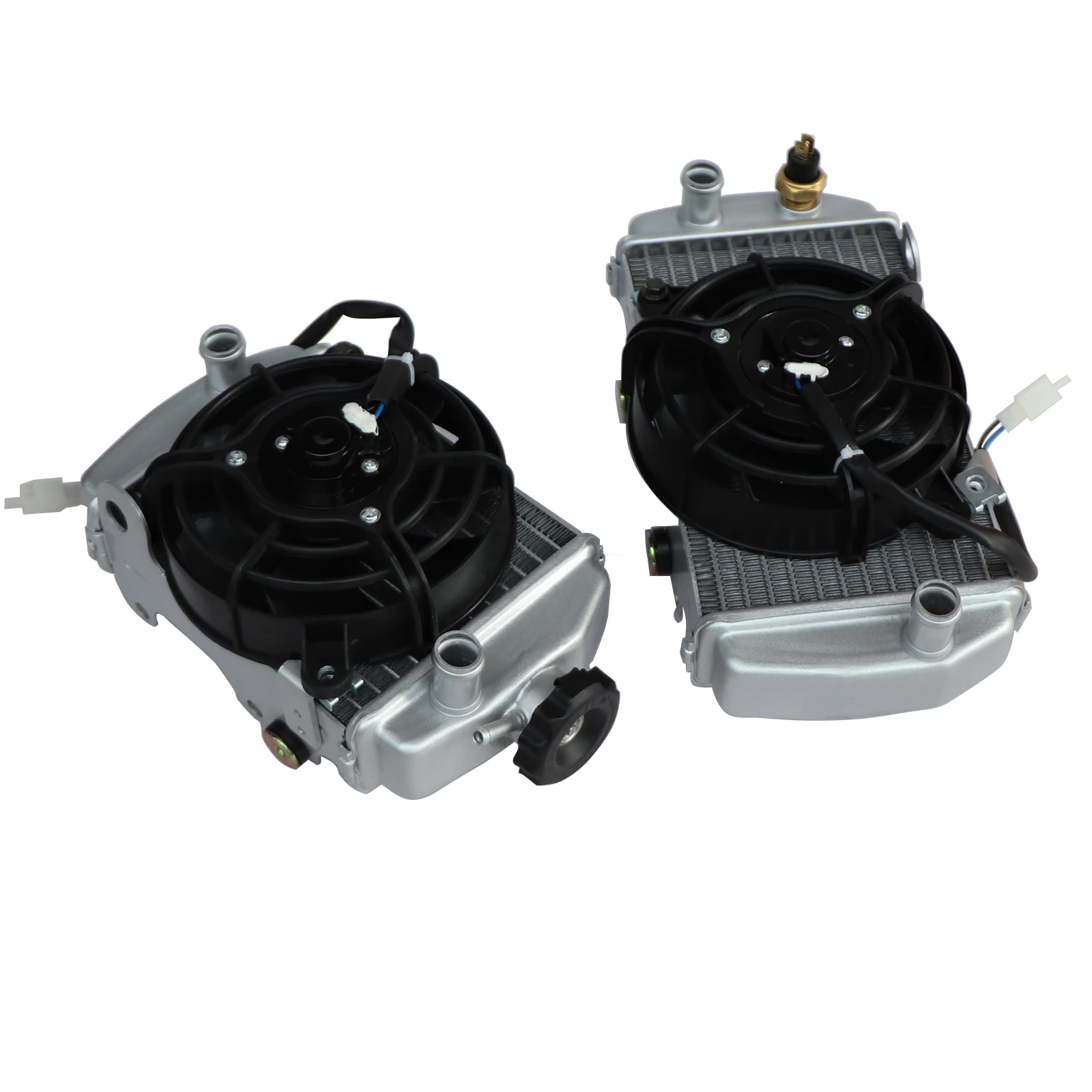 ATV Dirt Bike Radiator Fan Assembly Set Motorcycle Accessories For 200cc 250cc Quad Water Cooler Replacement Part