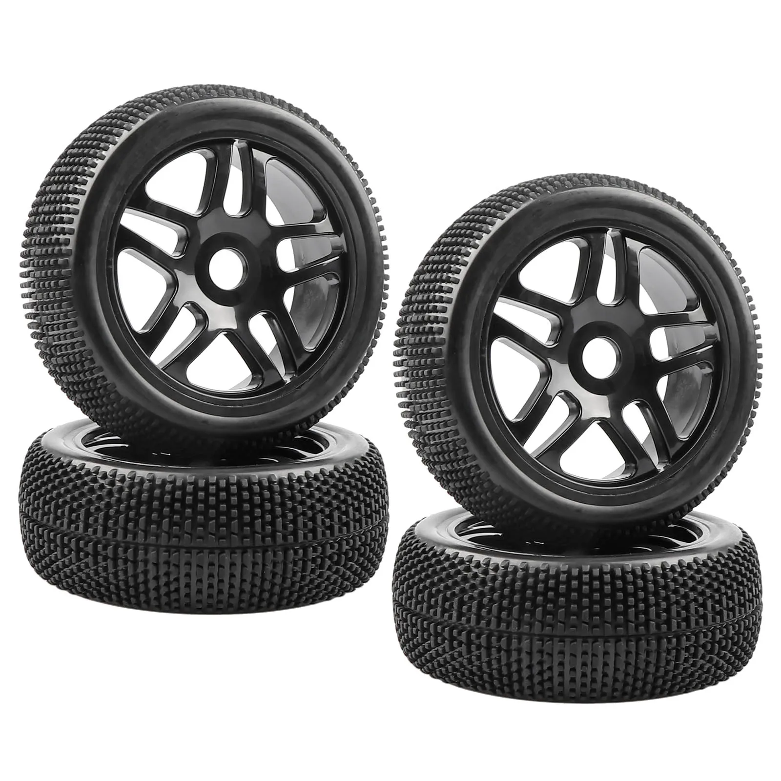 4PCS 1/8 RC Off-Road Buggy Tires 115mm Pin Spike Pre-Glued Wheels 17mm Hex for ARRMA Typhon Losi 8IGHT Kyosho HSP HPI