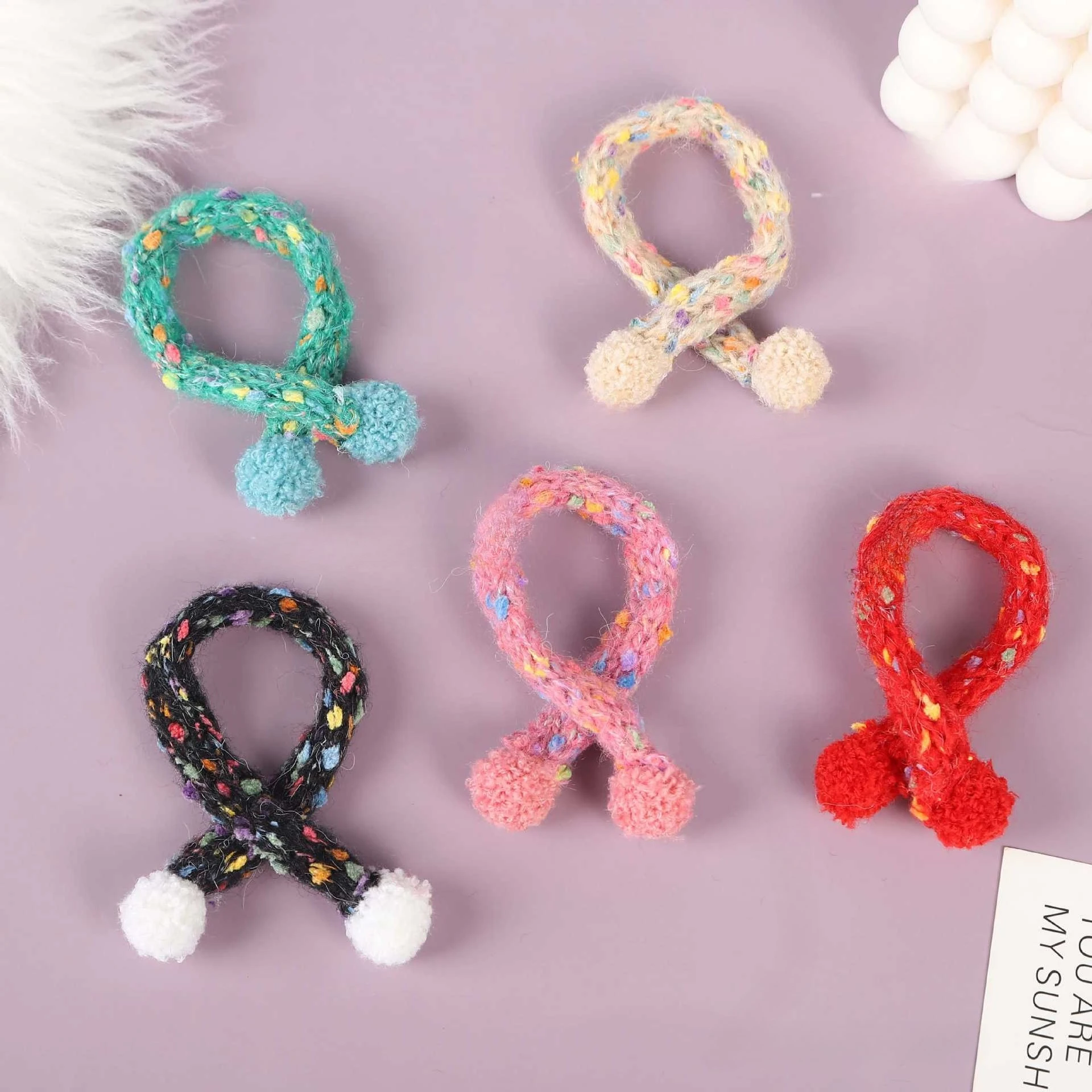 

Лидер продаж, рождественский шарф, плюшевые игрушки, аксессуары для кукол, универсальный шарф, подходит для тканой ткани Labubu и украшения