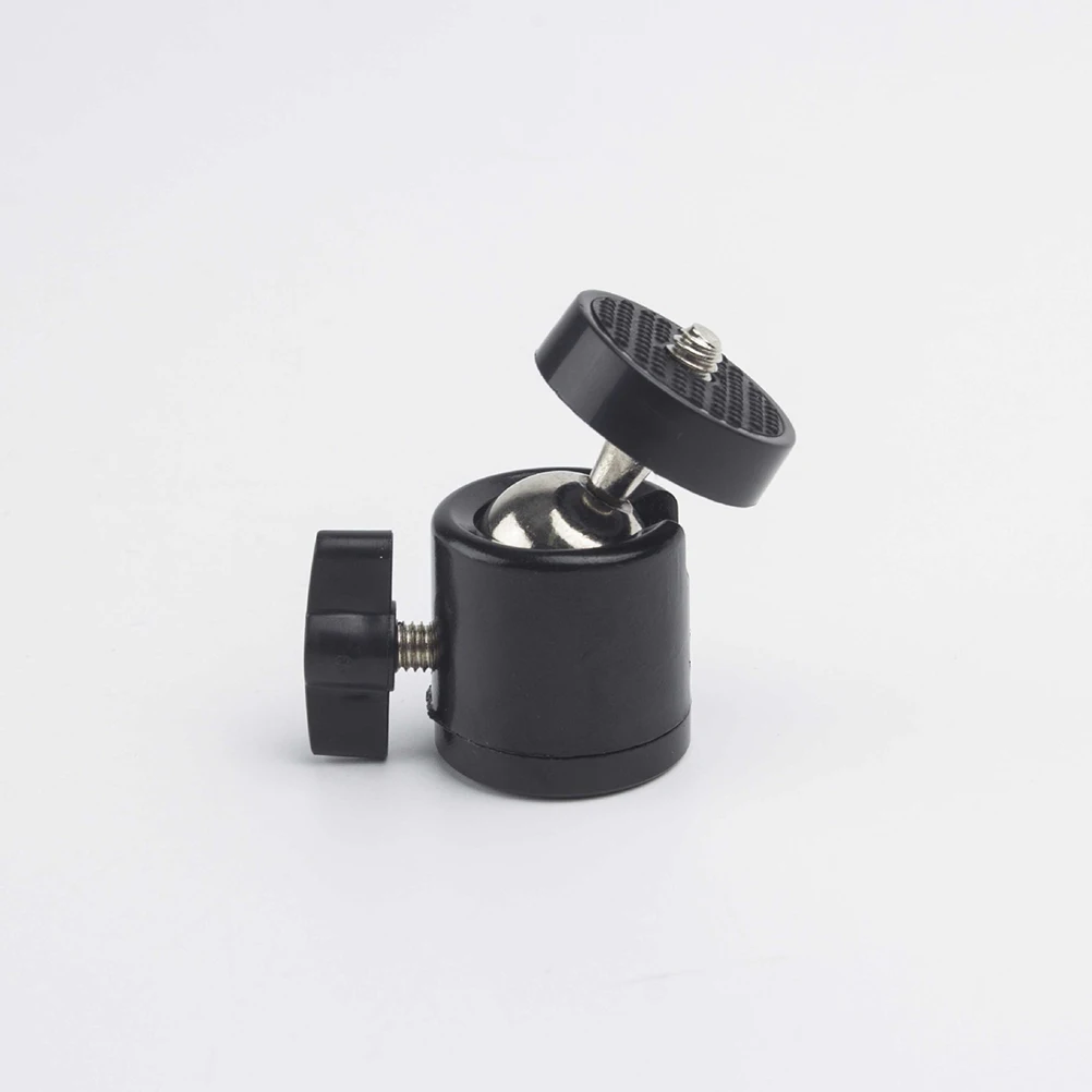 

2 Pcs Tripod Ptz Camera Hot Shoe Mount Adapter Ball Head Light Heads Black Bracket