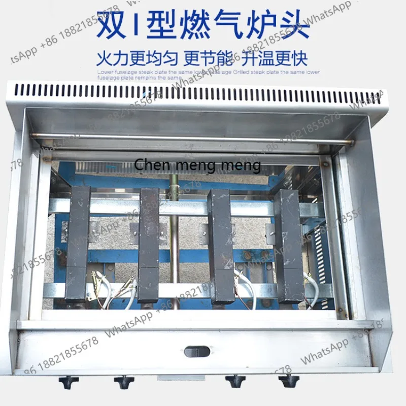 Grelha de pedra vulcânica comercial desktop churrasqueira a gás máquina de churrasco fabricante de churrasqueira de pedra vulcânica