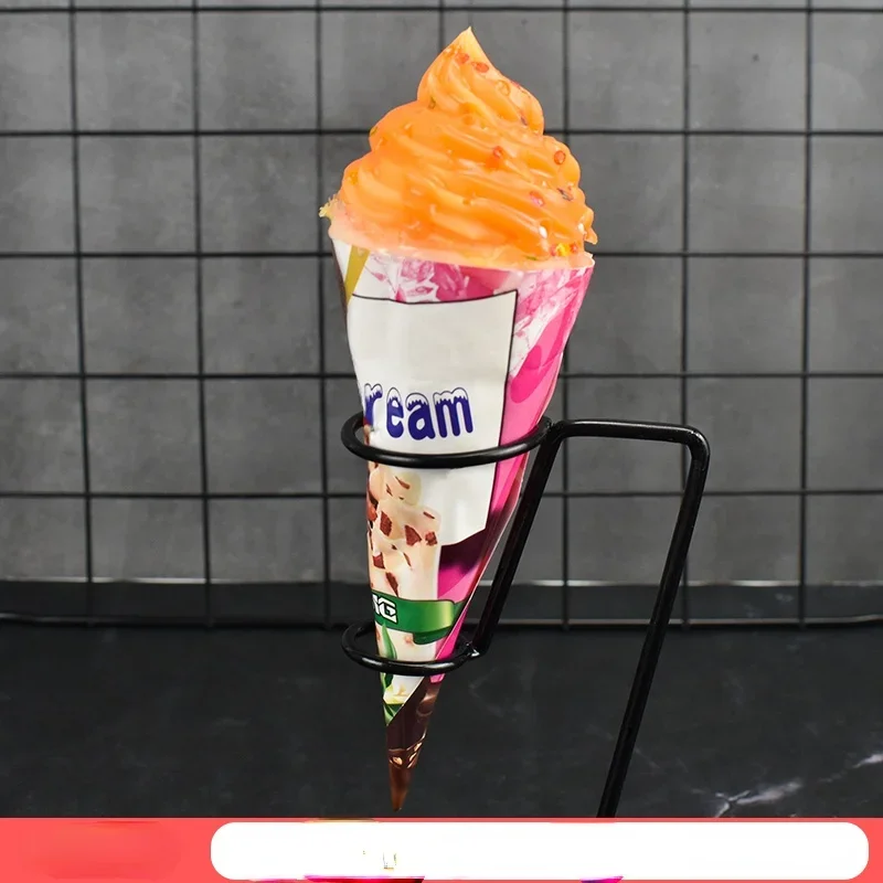 1pc/lot Simulation Ice Cream Cone Dessert Ice Cream Milk Tea Shop Decoration Fake Fruit Ice Cream Props Decoration Model DIY