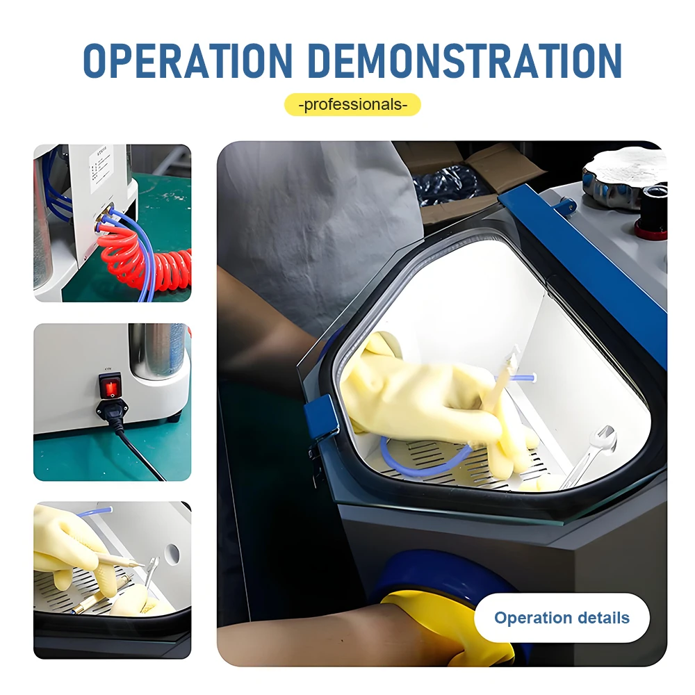 歯科用ダブルペンサンドブラスター口腔修復用ポーセレン歯サンドブラスト研磨機ミニサンドブラスト機