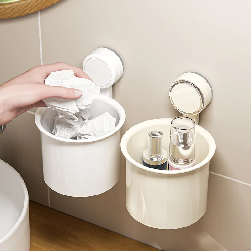 

Cosmetics storage box, light luxury bathroom, bathroom, face towel, wall hanging, non-punching suction cup rack