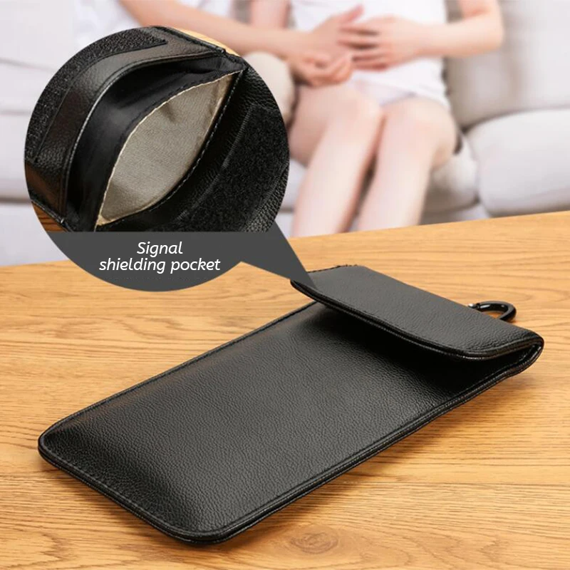 Anti-Radiation Signal Shielding Pouch Double Layer Bag For Cell Phone Protection Segregation Anti-Positioning Phone Storage Bag