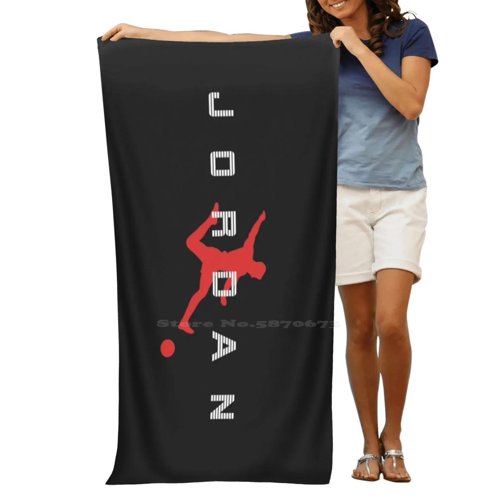 Custom Soft Bathroom Towels Home Outdoor Athletics Footballer Legend Mj Basketball Bulls Michael Retro Retro Michael