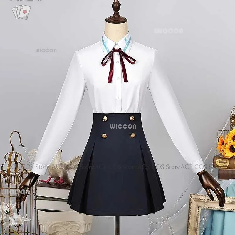 

Asuna Cosplay School Uniforms Sword Art Online Cosplay Yuuki Asuna Cosplay Costume Wig JK Skirt Women Anime Style Cosplay AF46HF