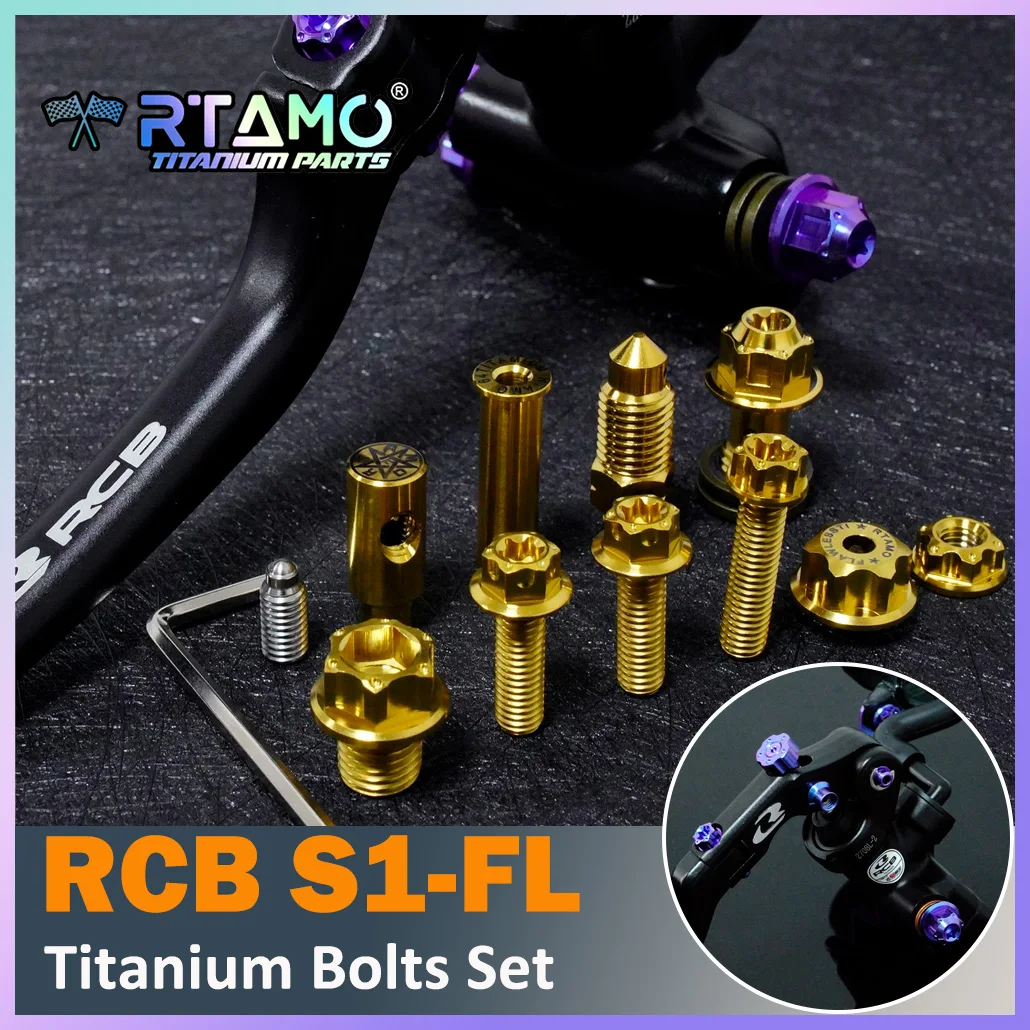 RTAMO Gr5 Titanium Bolts Set Brake Pump Screw Master Cylinder Bolt for RCB S1-FL