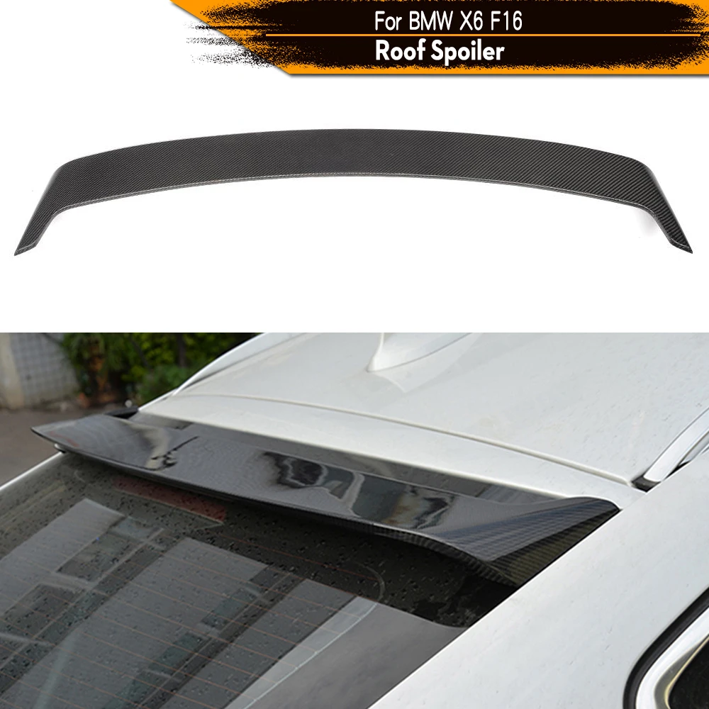 

Rear Spoiler Lip Wing For BMW X6 F16 2015 - 2016 Carbon Fiber Rear Window Roof Spoiler Rear Trunk Boot Lip Spoiler