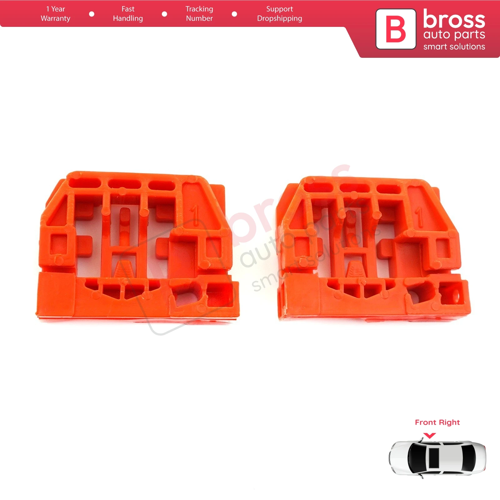 BWR248 Power Window Lifter Regulator Repair Clips Bracket Front Right Door for VW Touran MK1 1T1 1T2 1T3 2003-2015 1T1837462