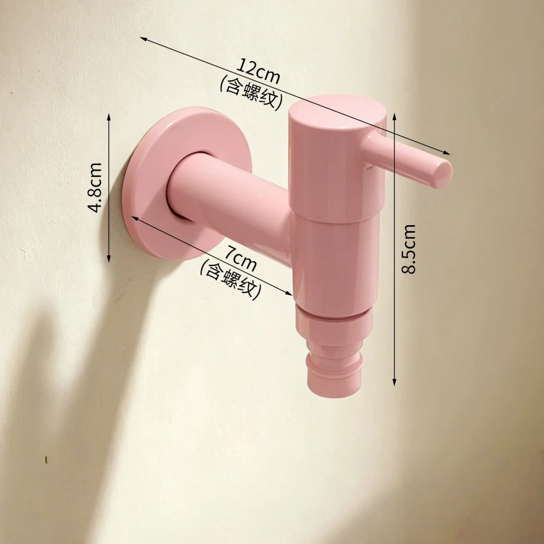 Candy  Color Bathroom Faucet Tap Outdoor Garden Taps Washing Machine Faucet Mop Luxury Red Decorative Only Cold Tap WC Bibcock