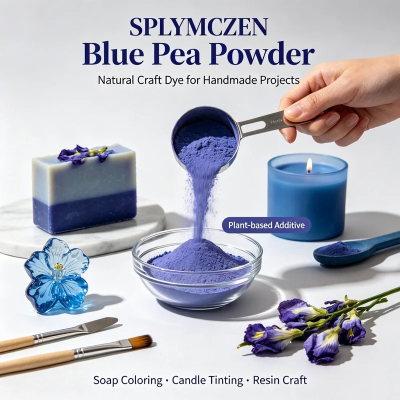 SPLYMCZEN Butterfly Pea Flower Powder Natural Plant Colorant DIY Raw Material For Handmade Soap Candle Craft Coloring Additive