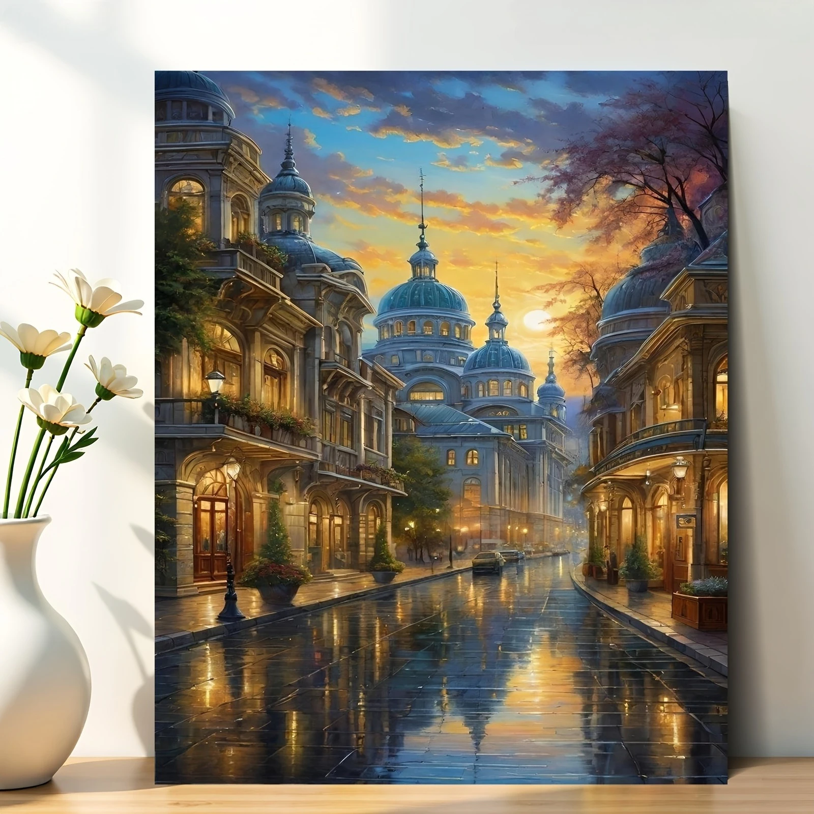 

500/1000/1200/2000PCS Puzzles for Adults European Romantic Street View Art Painting,Jigsaw Puzzles Brain Games Gifts Home Decor
