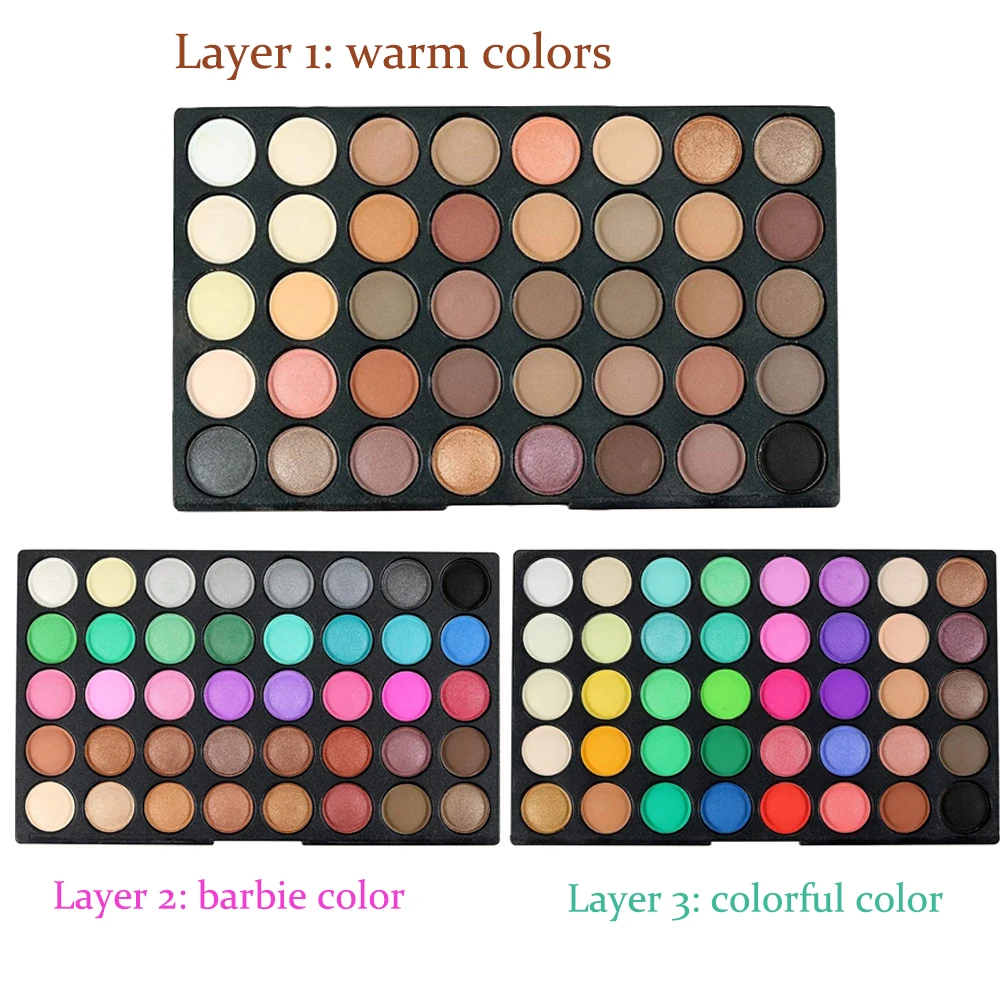 120 Colors Matte Shimmer Eyeshadow Palette Professional Natural Waterproof Lasting Eye Shadow Makeup Set Cosmetics Tools