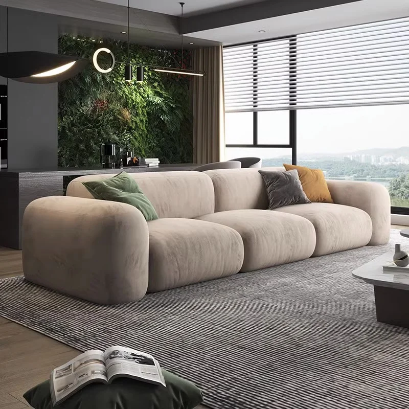 Nordic luxury L-shaped living room sofa furniture design high-quality fabric 3-seat modular combination sofa sofa set