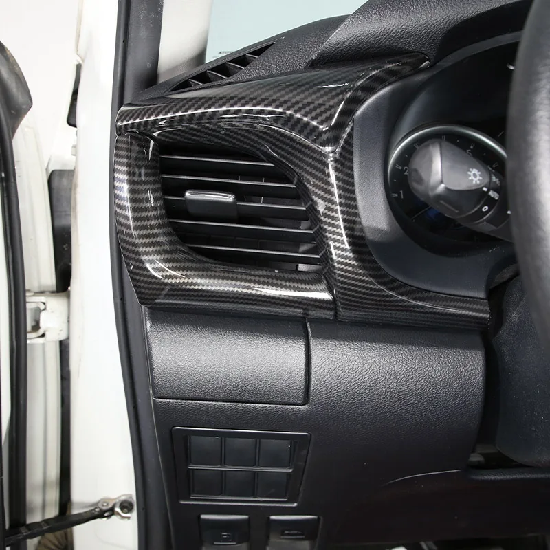 

ABS углеродное волокно для Toyota Hilux 2015 2016 2017 2018 2019-2022 приборная панель автомобиля боковая крышка вентиляционного отверстия кондиционера