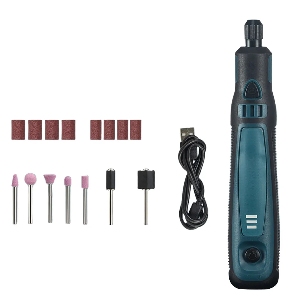 Compact Portable 15 Piece Rotary Tool Kit with 36 Volt Lithium Battery for Woodworking Model Crafting and More