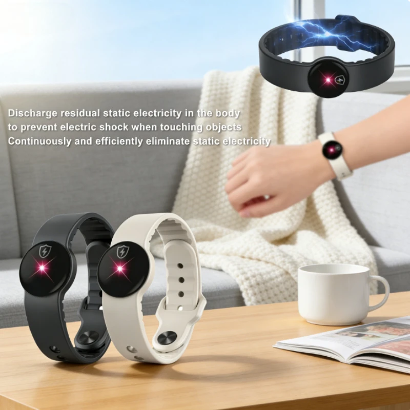 Anti-static Bracelets Wireless Adjustable Silicone Static Eliminator Portable Winter Human Body Static Eliminator Adult