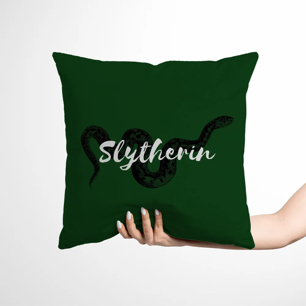 Home and Decoration Cushions Pillow Cases  Slytherin Cushion Cotton Decorative Cushions for Sofa Throw Pillow Covers Cover Decor