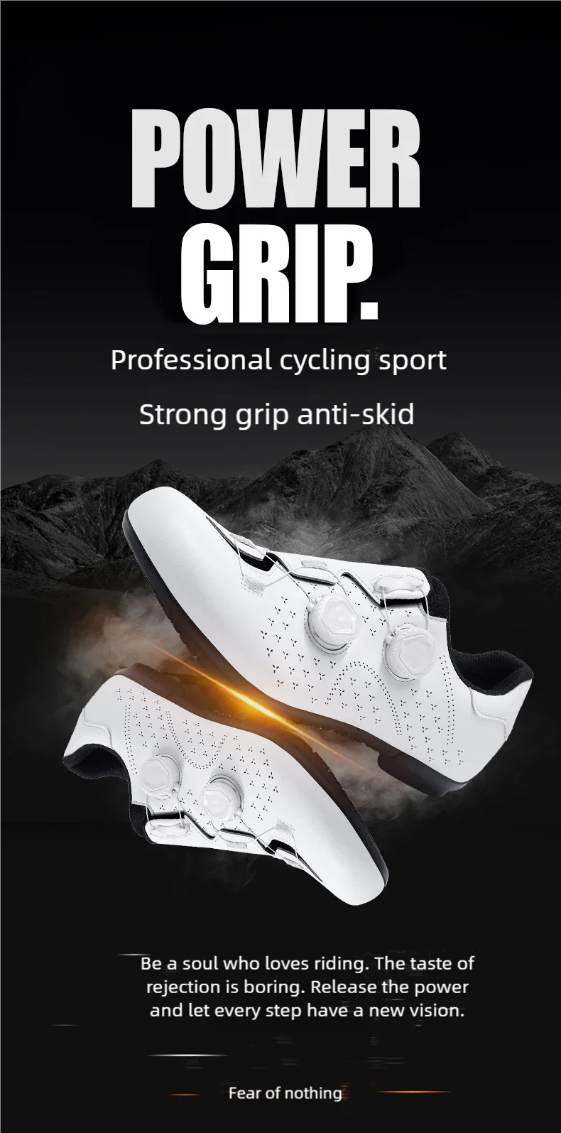 Speed Cycling Sneaker Herren Rennrad-Schuhe Cleat-Schuhe SPD-Schuhe Fahrrad-Flachpedalschuhe Herren Fahrrad Outdoor-Schuhe Weiß – Detail 1