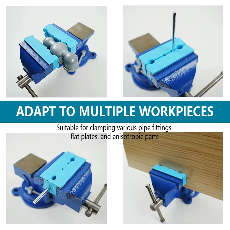 Niebieskie Gumowe Magnetyczne Osłony Ochronne na Szczęki Imadła Warsztatowych do Narzędzi Ręcznych 2,5/4/5/6 Cali, Akcesoria Ochronne