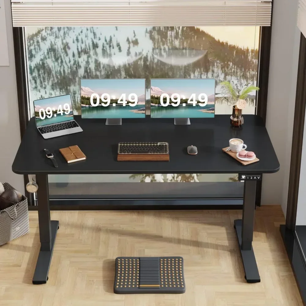 y Electric Height Adjustable Standing Desk Sit Stand Up Desk Home Office Computer Desk