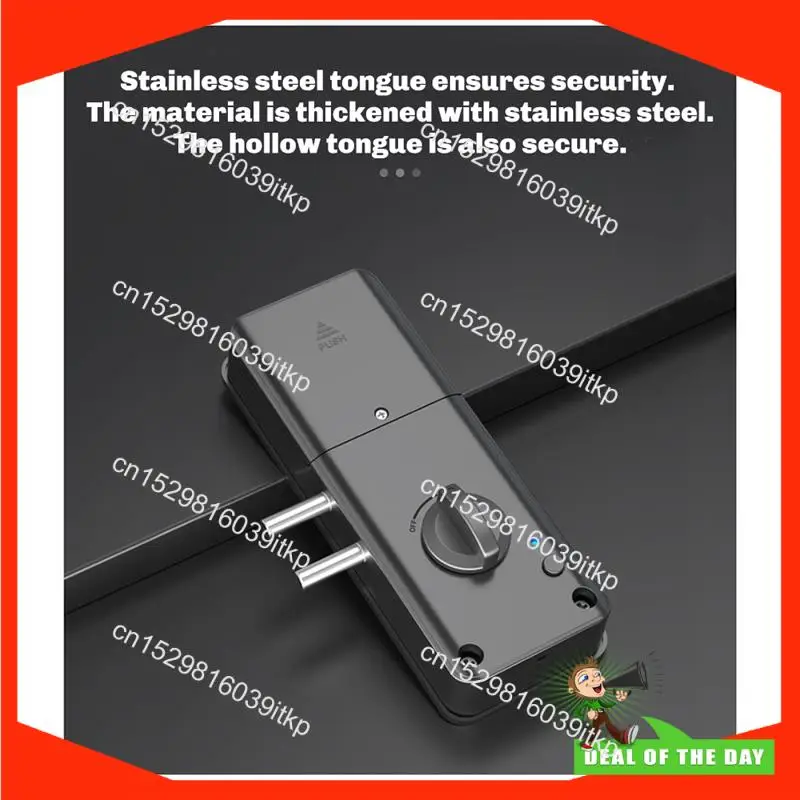 BAAY Tuya Smart Invisibles Door Lock 13.56Mhz IC Card Access Bluetooth No-Drill Motorized Keyless Entry For Wooden Doors