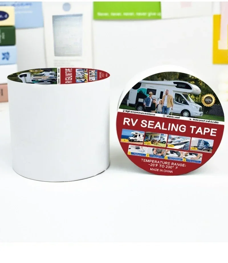 Professionele witte RV dakkittape - Heavy Duty waterdichte reparatie voor aanhangwagendaklek, zonnepaneelsystemen, camper, boot