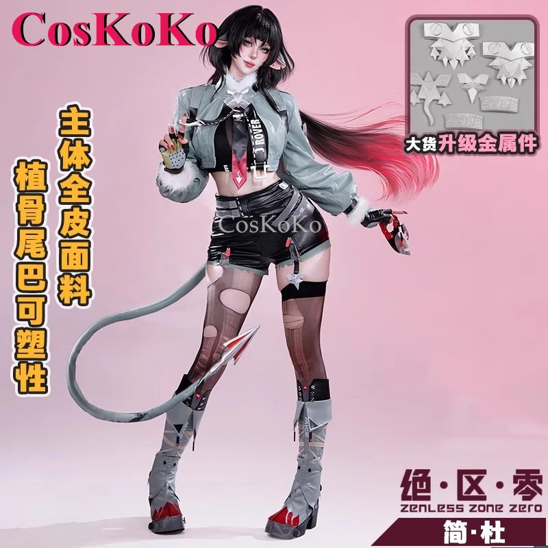 

CosKoKo Jane Doe Cosplay Game Zenless Zone Zero Costume Sweet Elegant Uniform Outfit Full Set Halloween Party Role Play Clothing