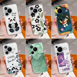 For Huawei Pura 70 70 Pro 70Ultra Case Panda Silicone Soft TPU Clear Durable Cover For Pura70 Ultra Funda Pura70Pro Coque Carcas
