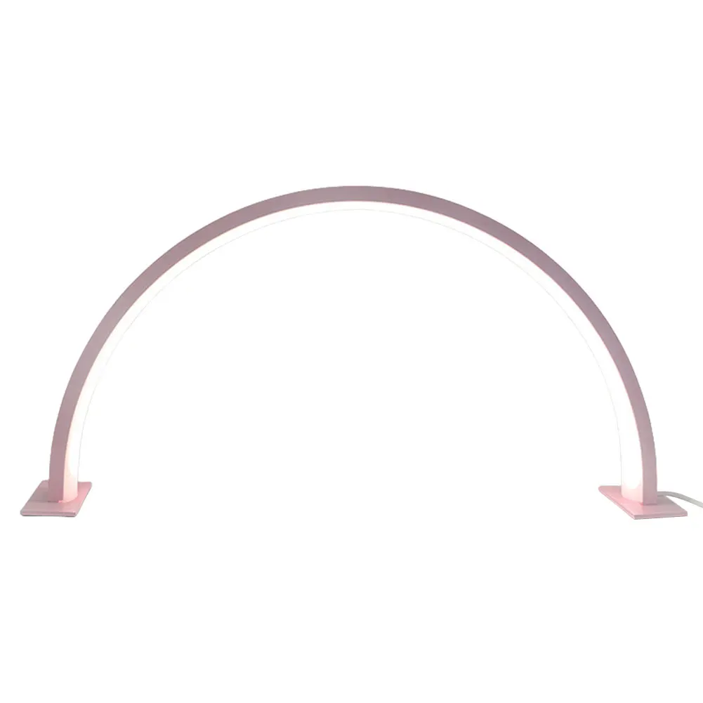 Half Moon Light for Nail Desk with 3 Color Modes LED Nail Light Nail Desk Lamp for Manicure Salon