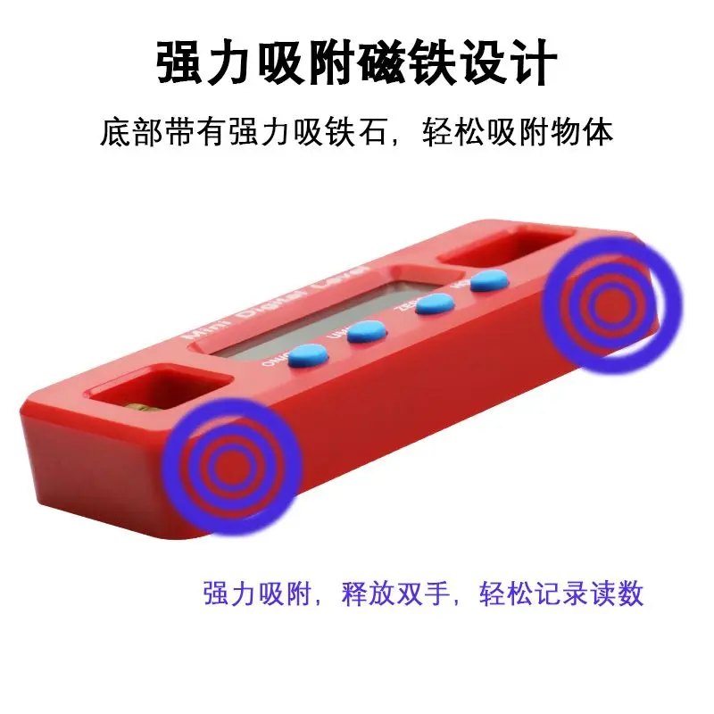 Level Digital Elektronik dengan Gelembung Level, Level Magnet Kuat, Inclinometer Digital, Penggaris Sudut, Alat Ukur