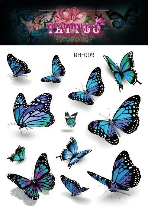 Blue Luminous Small Butterfly Switch Stickers Bedroom Living Room Switch Stickers Decoration