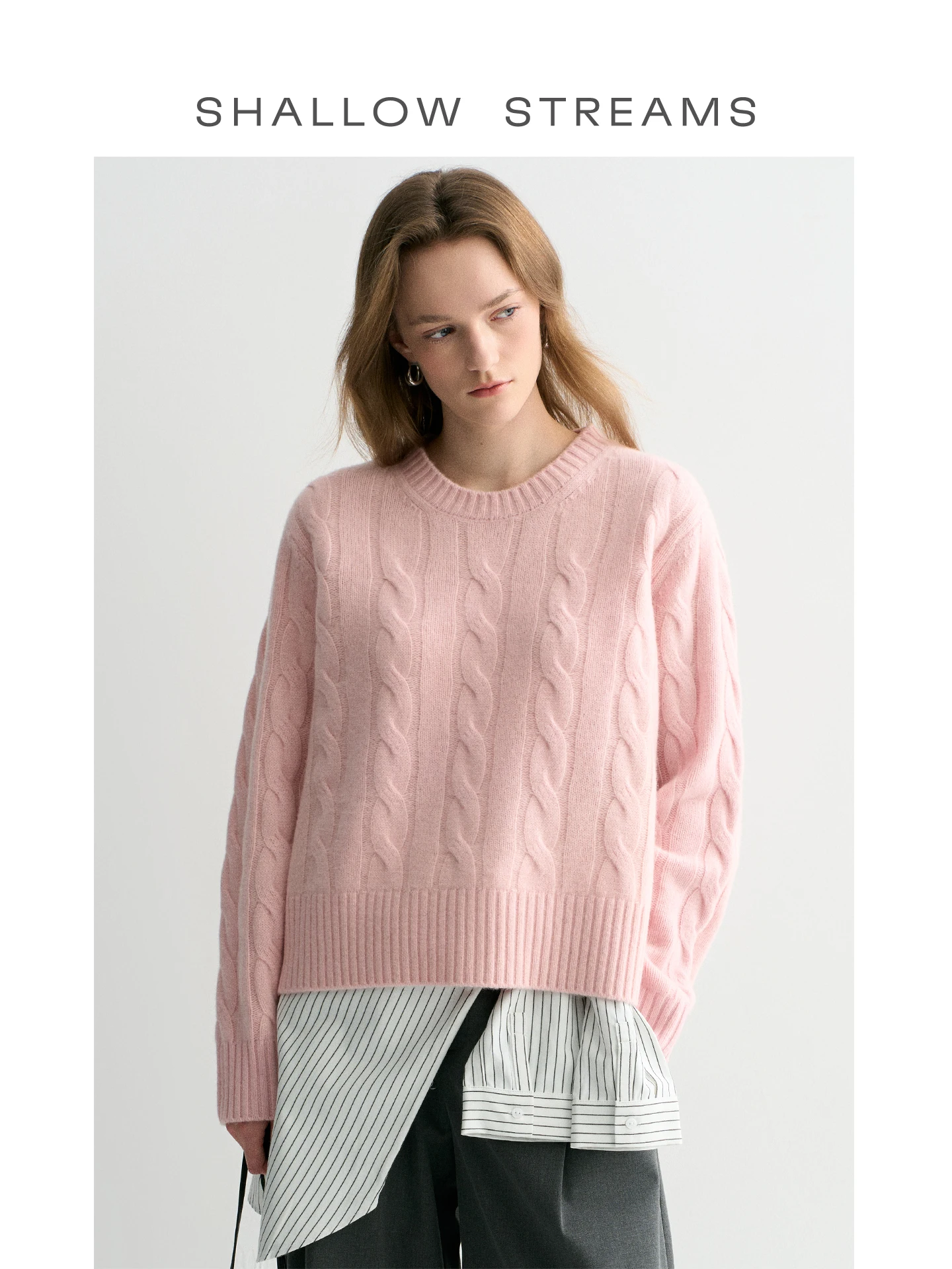 

Faionable Handmade Knitted ort Wool Sweater Women's Warm Winter Sweater Twist Flower Design Casual Sle Loose Fit round ...