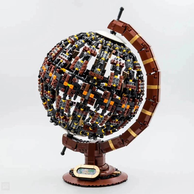 Blocs de construction Globe série créative (2585 pièces)-bricolage modèle de carte du monde géographie jouets éducatifs pour adultes cadeau de vacances
