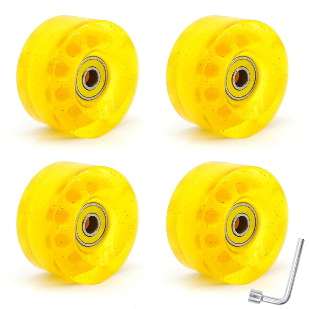 

Wheels Set Roller Skate Wheel Accessories Easy Installation Parts Repair For Double-Row Roller Skates Brand New