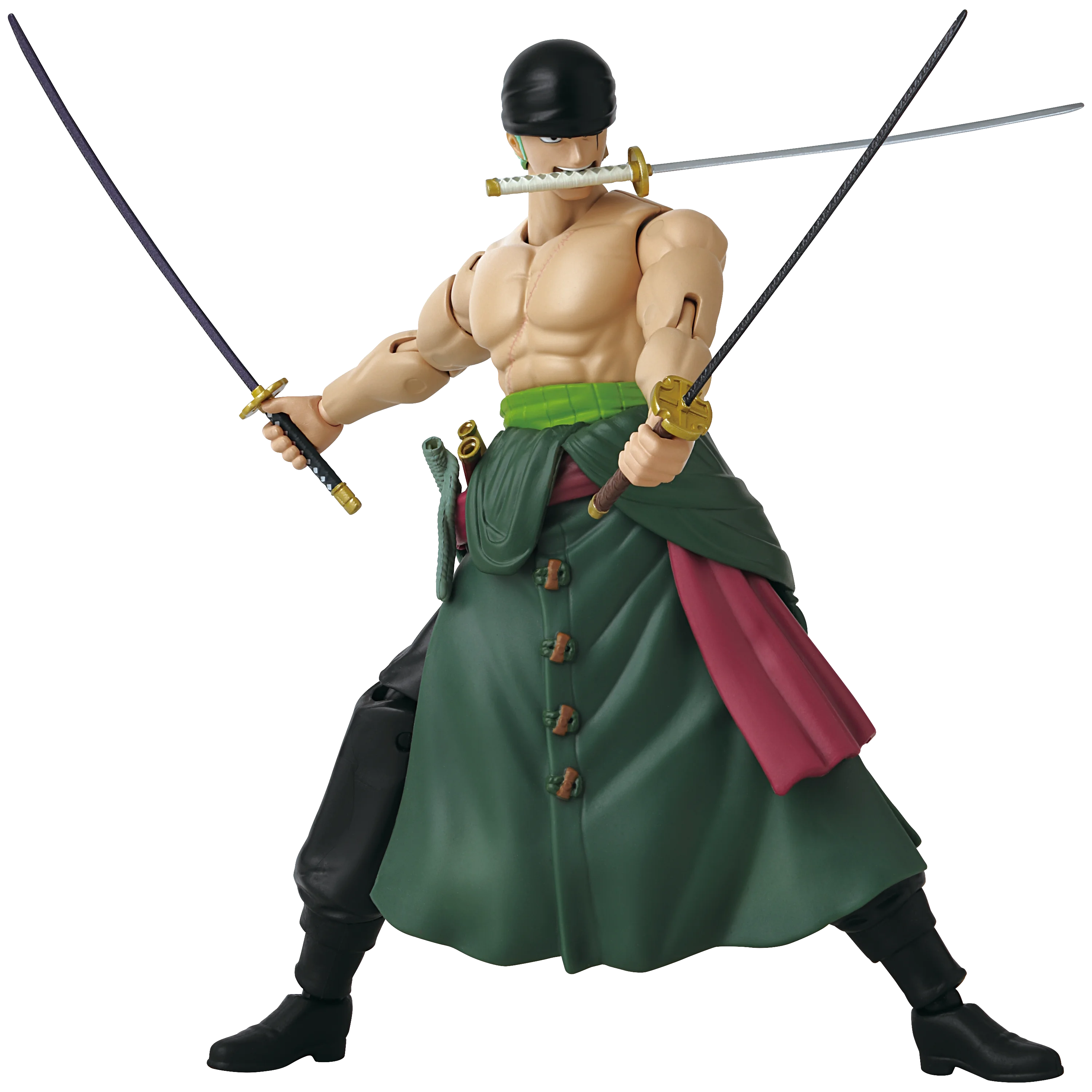 

One Piece Anime Heroes Series Roronoa Zoro Three Sword Style Action Figure - Anime Figurines Party Decoration
