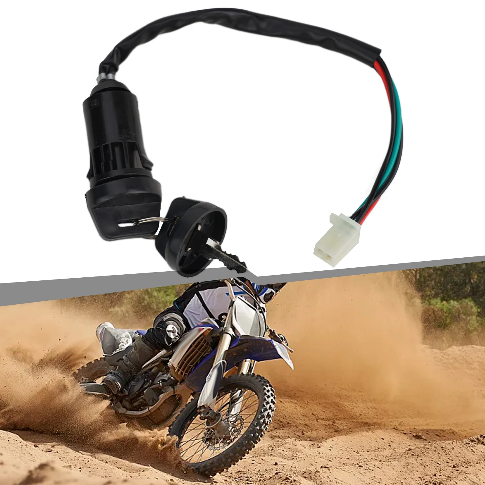 

Ignition Switch 50-250CC Start Ignition Switch Waterproof Electric With 2pcs Key For Motocross ATV High Quality Motorcycle Parts