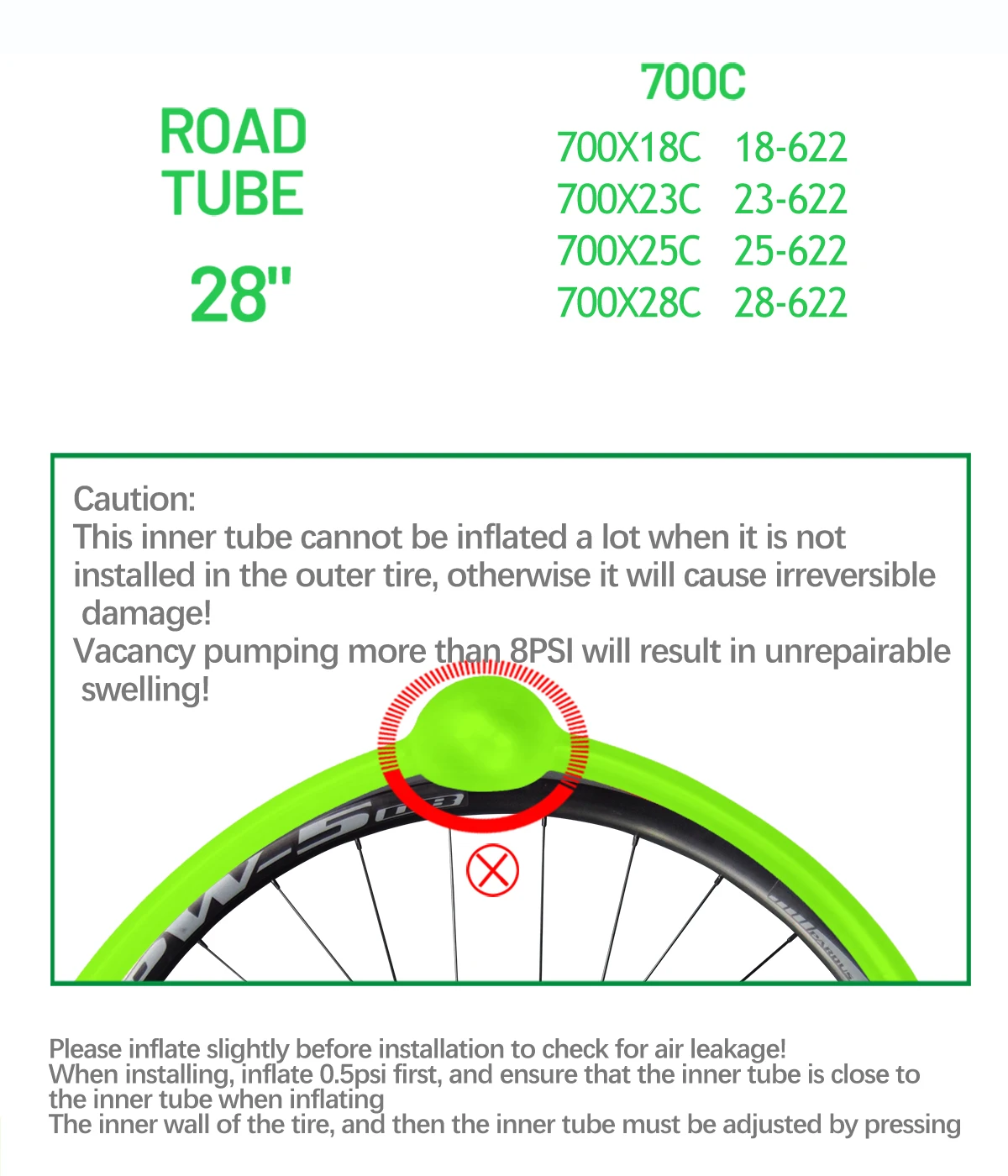 Ausverkauf CYCLAMI 26g Fahrradschlauch 45mm Metallventil Französisches Presta-Ventil TPU 700 18 23 25 28 700C Rennradreifen – Detail 10